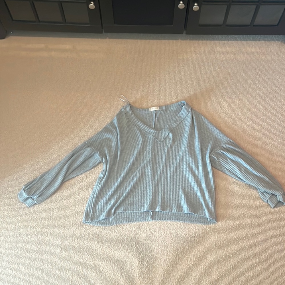 Altar’d state long sleeve top with puffy sleeves